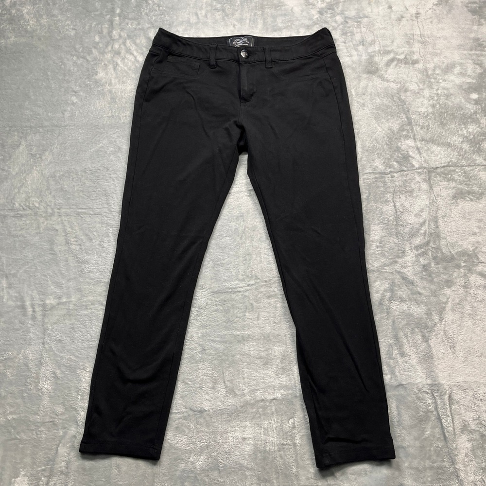 One 5 One Skinny‎ Pants Womens 8 Black Stretch Faux Pocket Embellished Studded